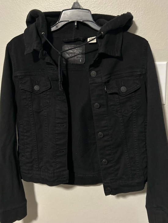 Levi's Jackets & Blazers - Levi's Black Hooded Denim Jacket